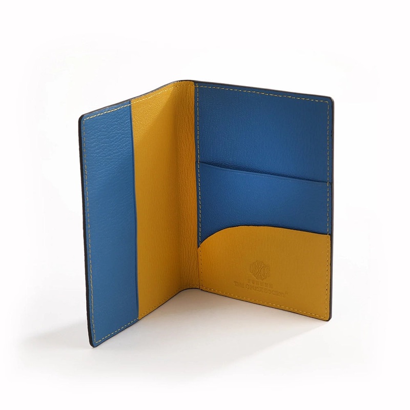 The OpusX Society Yellow and Blue Passport Holder Passport Holder