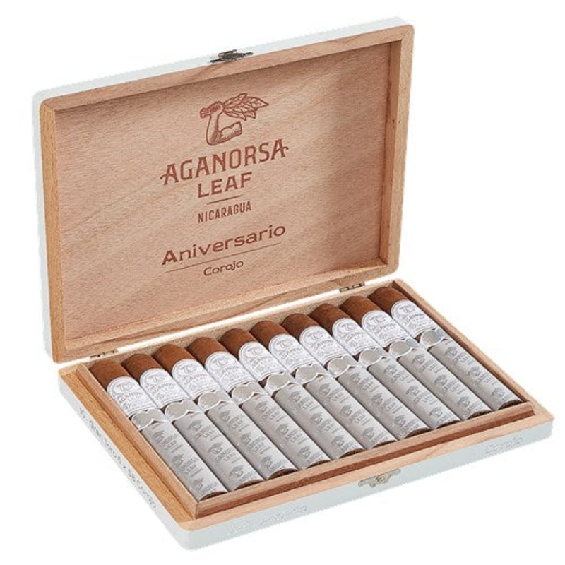 Aganorsa Leaf Aniversario Corojo Gran Toro (6″ x 58) Box of 10