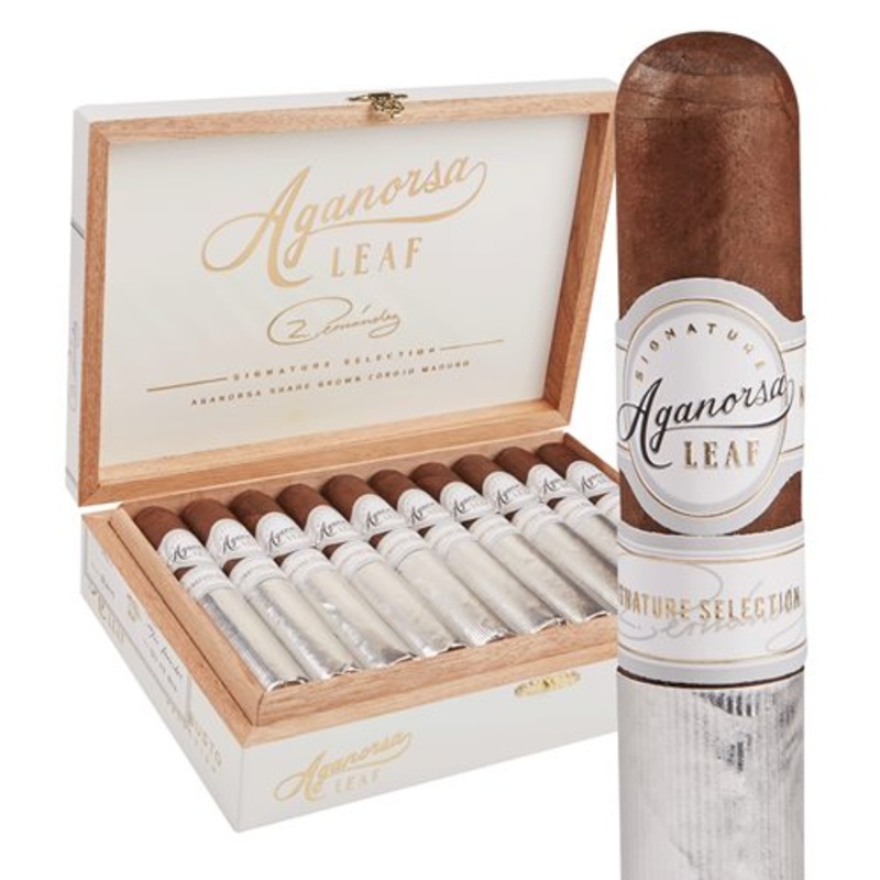 Aganorsa Leaf Signature Maduro Robusto (5″ x 50) Box of 20