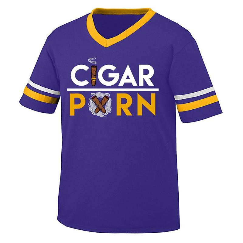 Purple Cigar Pxrn Classic Men’s V-Neck Sleeve Stripe Jersey S