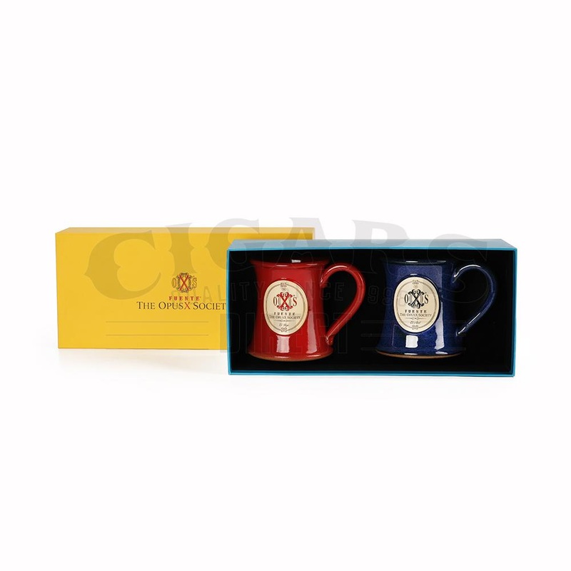 The OpusX Society Coffee Mug Set El Rojo y Azul Set of 2 Mugs