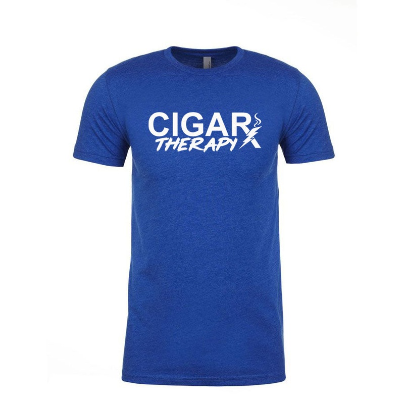 Blue CIGARx Mens Hockey Edition with Bolt Crew Neck T-Shirt S