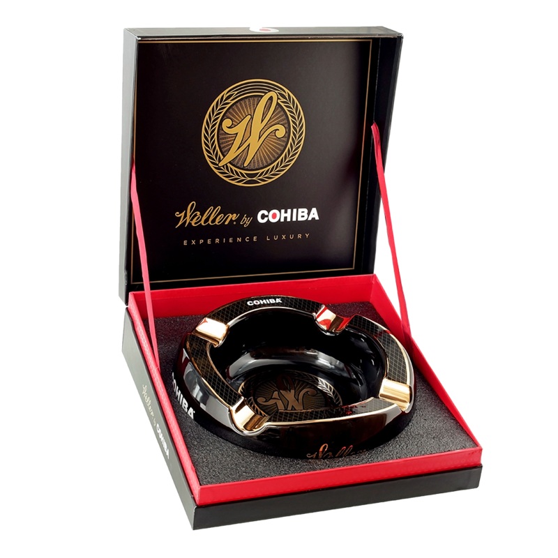 Cohiba Weller LE Black & Gold Ashtray 4 Cigar Ashtray
