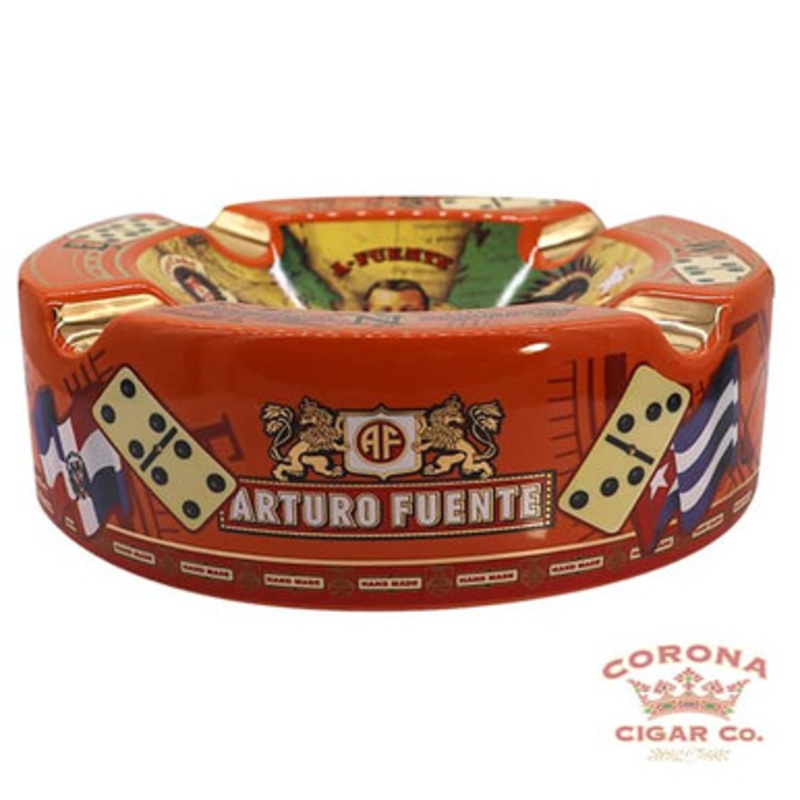 Casa Cuba Round Orange Ashtray