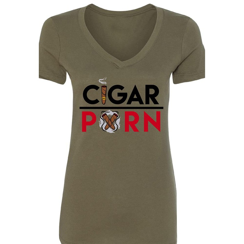 Military Green Cigar Pxrn Classic Women’s V-Neck T-Shirt S