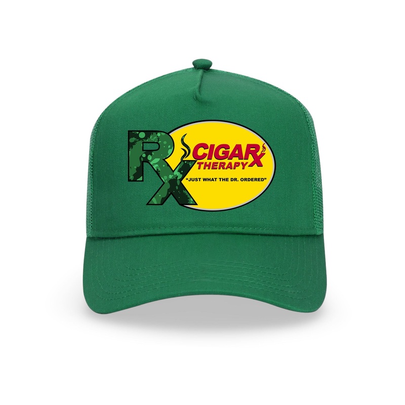 Green Curved Trucker with Green Rx on Yellow Patch Green Rx / Yellow Patch