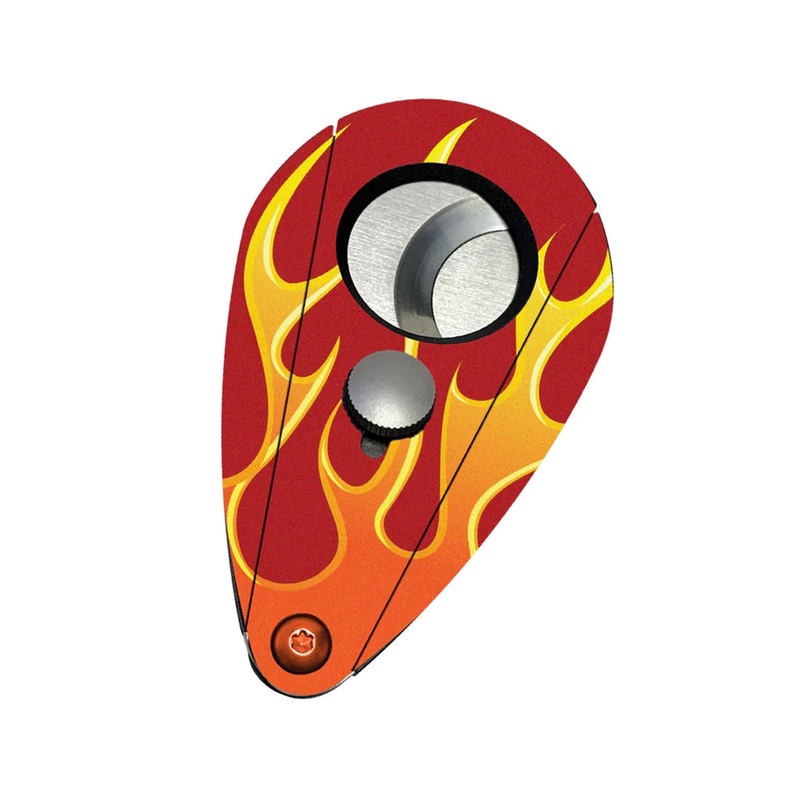 Xikar Xi2  (Hot Rod Series) Red with Orange Flames Cutter Red with Orange