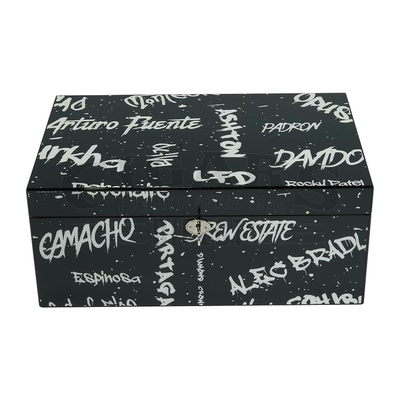 Graffiti Black and White 100 Count Humidor 100 Count
