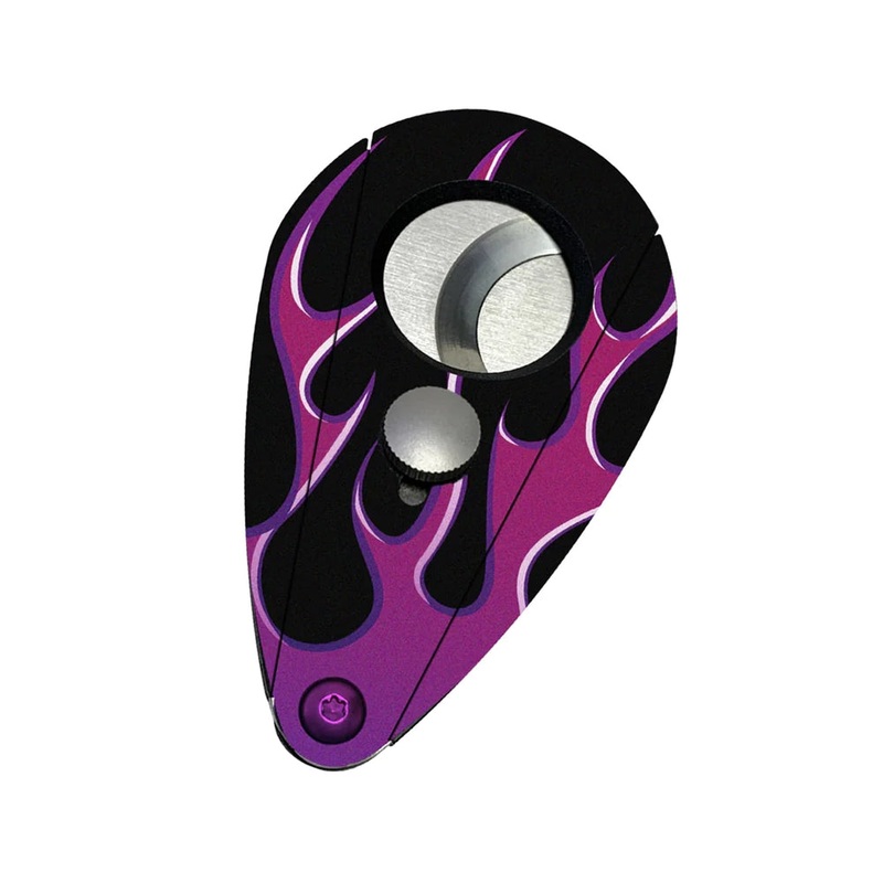 Xikar Xi2  (Hot Rod Series) Black with Purple Flames Cutter Black with Purple