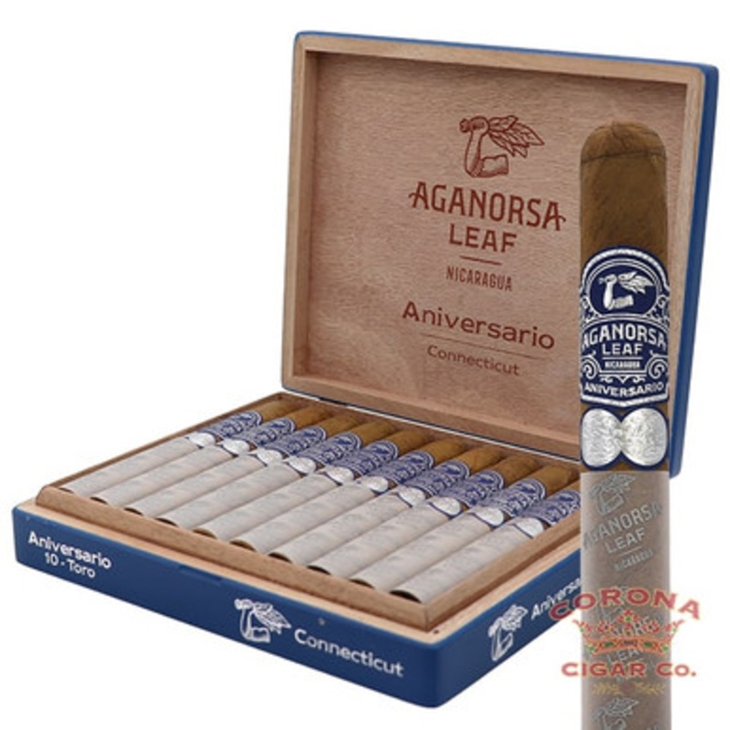 Aganorsa Leaf Aniversario Connecticut Box-Pressed Toro (6 1/4 x 52)
