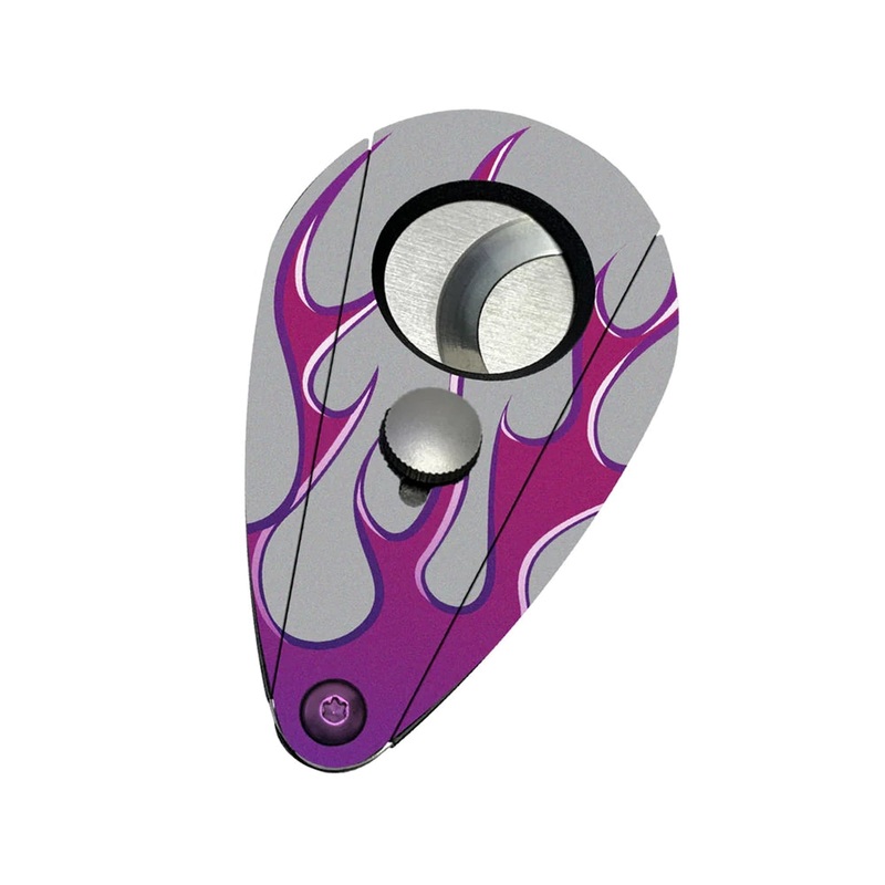Xikar Xi2  (Hot Rod Series) Gray with Purple Flames Cutter Gray with Purple