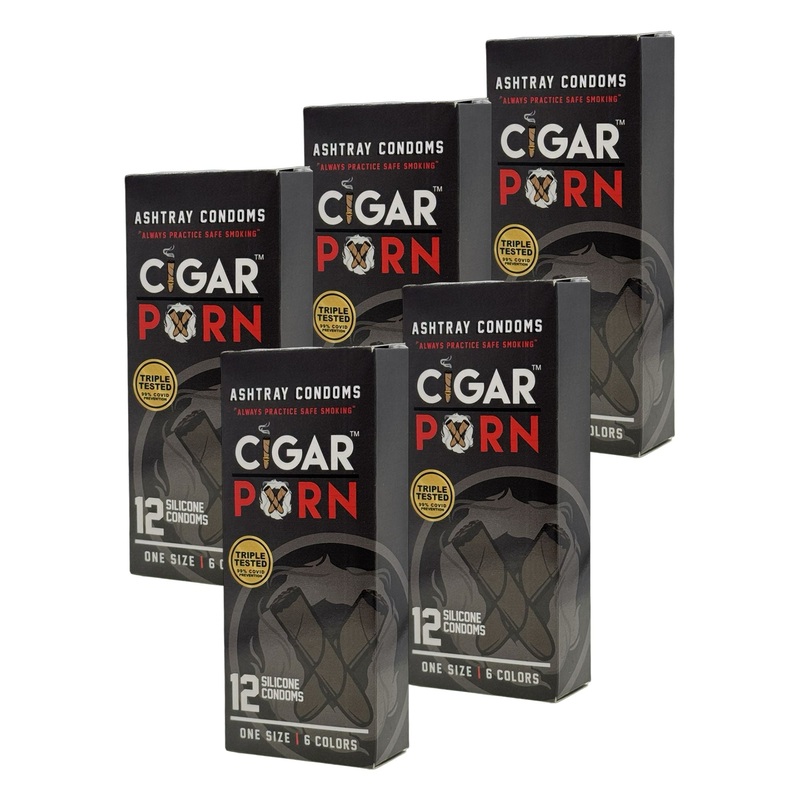 Cigar Pxrn Ashtray Condoms – 5 Boxes of 12 5 Boxes of 12