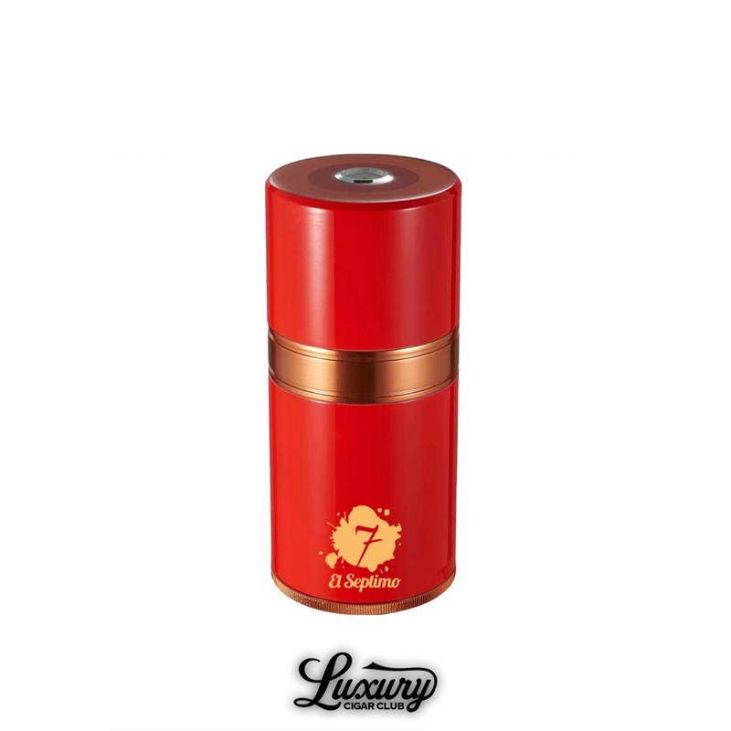 El Septimo Large Travel Humidor ruby red
