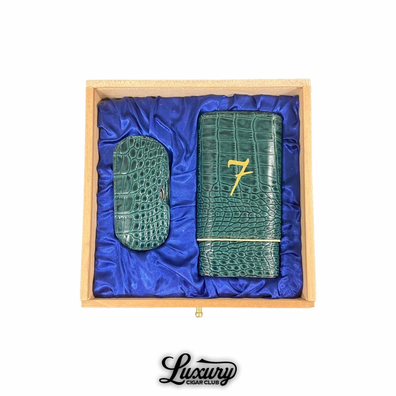 El Septimo Crocodile Gift Box crocodile green