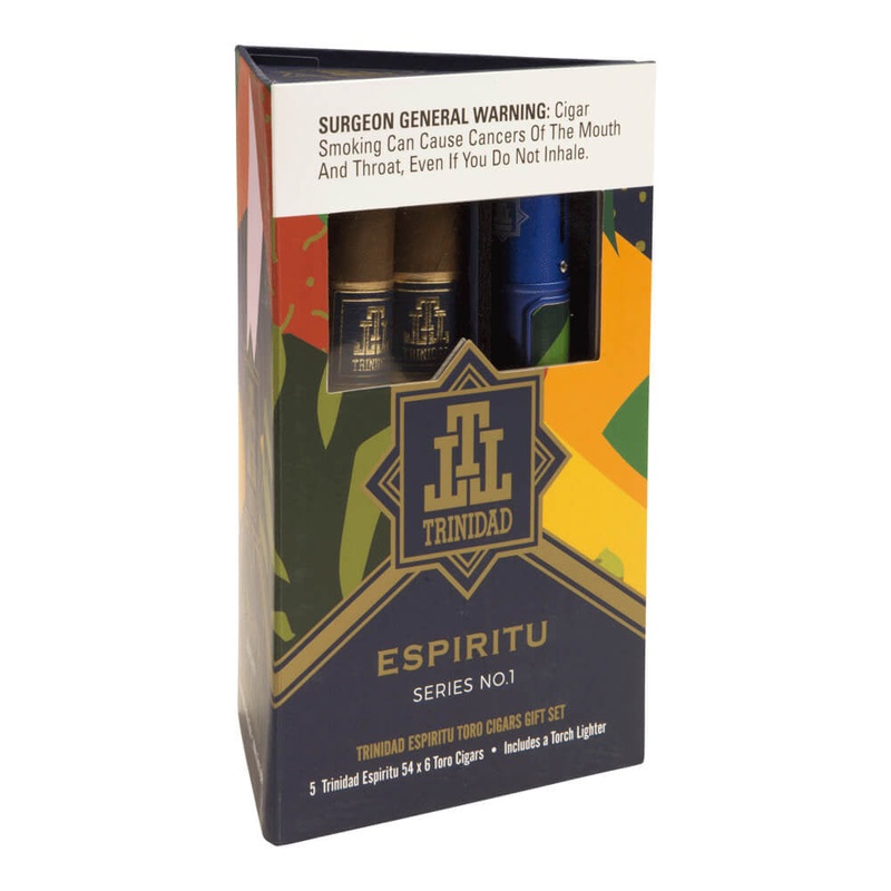Trinidad Espiritu Series No.1 Toro Sampler of 5 + Lighter 5 Cigars + Lighter