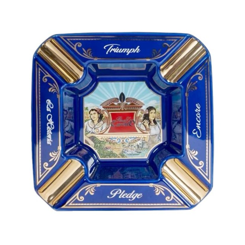 E.P. Carrillo Blue 4 Cigar Ashtray Blue