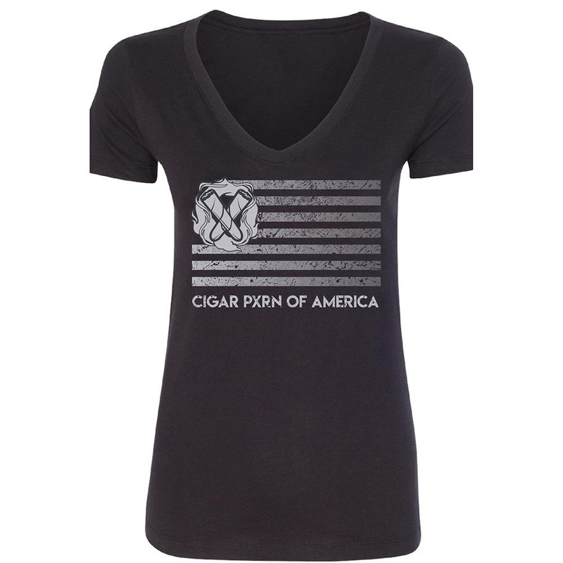 Cigar Pxrn of America Women’s V-Neck T-Shirt S
